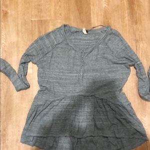 Free people high low babydoll peplum thermal